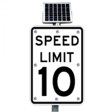 10mph Flashing Speed Limit Sign